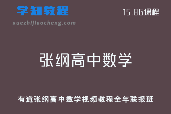 有道21年张纲高中数学视频教程全年联报班