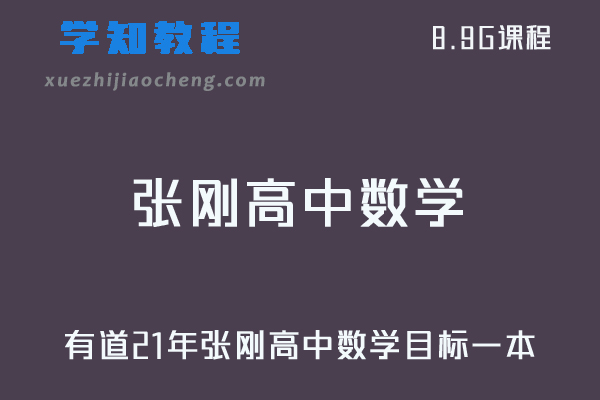 有道21年张刚高中数学视频教程-目标一本