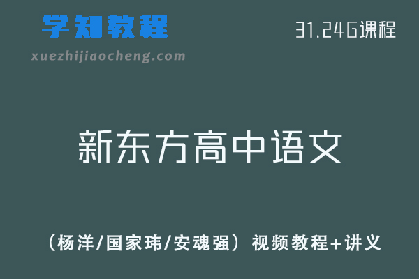 新东方高中语文视频教程422讲全套课程+讲义（杨洋/国家玮/安魂强）