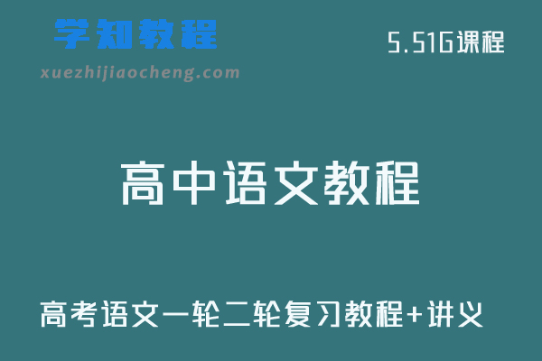 高中语文教学课程-高考语文一轮二轮复习视频教程+讲义（王遐之/王大之）