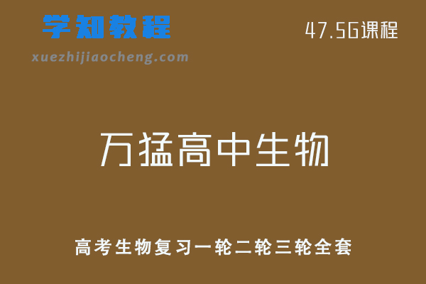 21万猛高中生物视频教程+讲义高考生物复习一轮二轮三轮全套