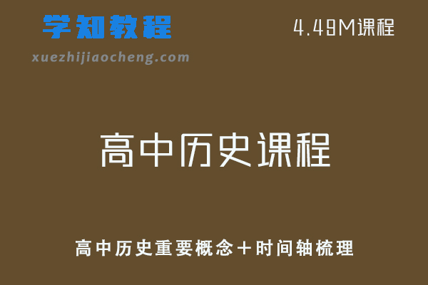 高中历史重要概念＋时间轴梳理, 3分钟搞定知识体系