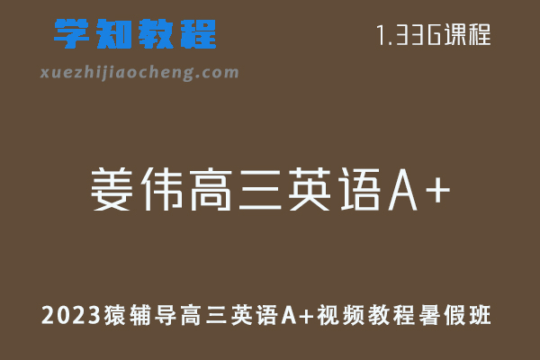 高中英语网课教程2023猿辅导姜伟高三英语A+视频教程暑假班