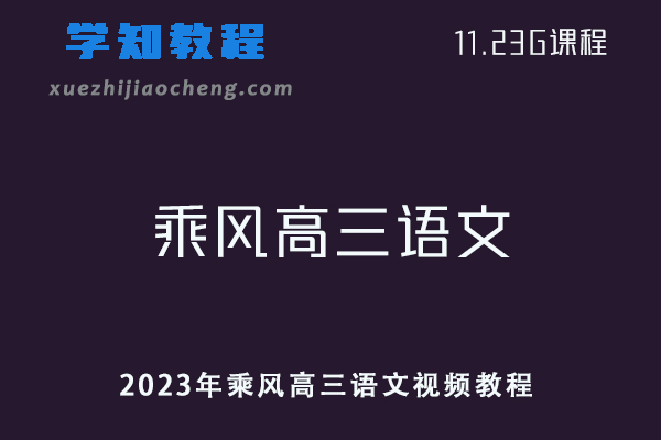 2023年乘风高三语文视频教程百度云资源下载