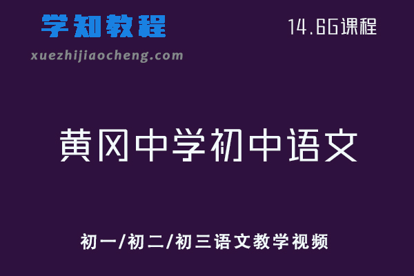 黄冈中学初中语文教程全套初一/初二/初三语文教学视频