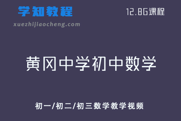 黄冈中学初中数学全套课程-初一初二初三全套