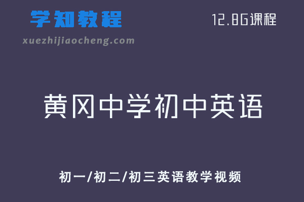 黄冈中学初中英语全套教学视频初一/初二/初三英语教程