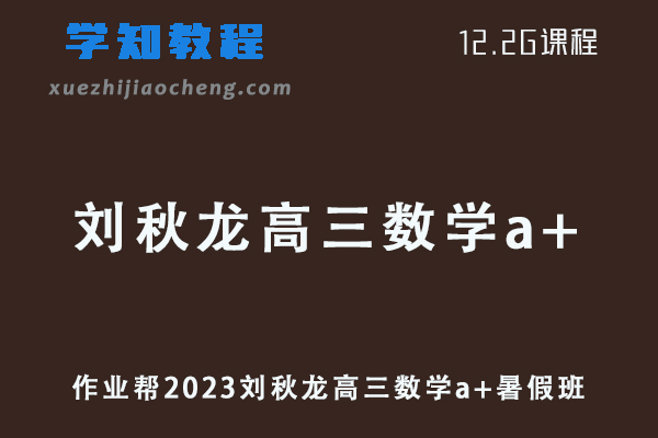 高中数学网课教程作业帮2023刘秋龙高三数学a+视频教程+讲义（暑假班）