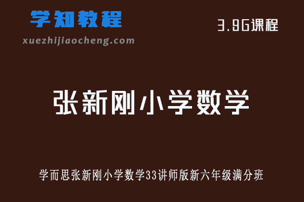 学而思张新刚小学数学33讲 北师版新六年级满分班教材精讲+奥数拓展