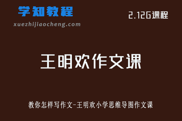 教你怎样写作文-王明欢小学思维导图作文课