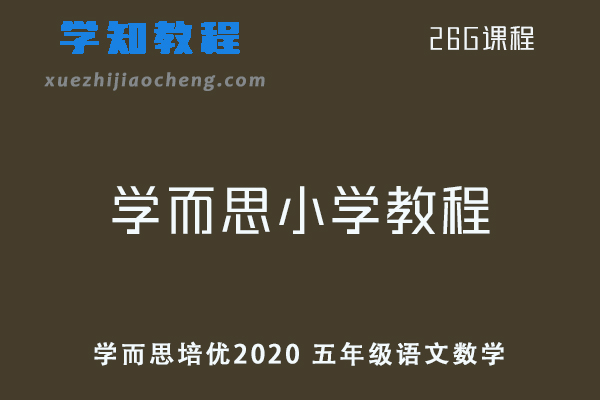 学而思培优2020 五年级语文数学全套直播视频课程