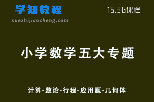 小学数学教程五大专题讲解(计算专题-数论专题-行程专题-应用题专题-几何体专题)