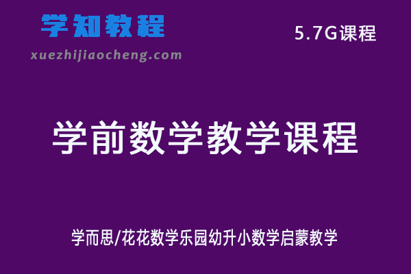 学前数学教学课程学而思/花花数学乐园幼升小数学启蒙教学