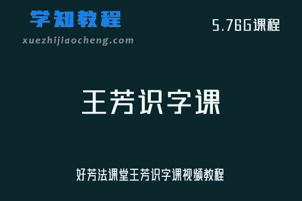 学前教育好芳法课堂王芳识字课视频教程