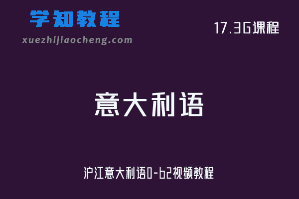 沪江意大利语0-b2视频教程