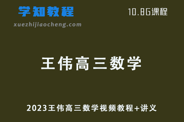 高中数学网课2023王伟高三数学视频教程+讲义学习资料下载