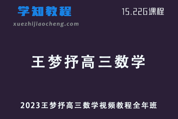腾讯课堂高中数学网课教程2023王梦抒高三数学视频教程全年班