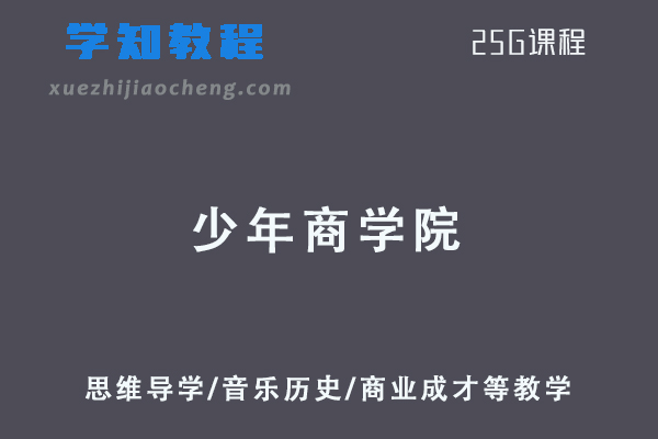 儿童少年教学【少年商学院】全套打包资料-思维导学/音乐历史/商业成才等教学