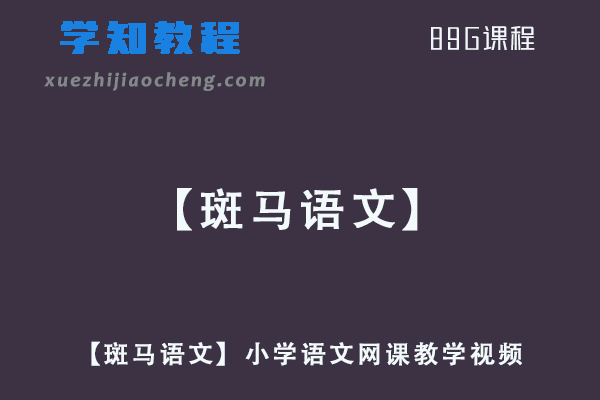【斑马语文】小学语文网课教学视频
