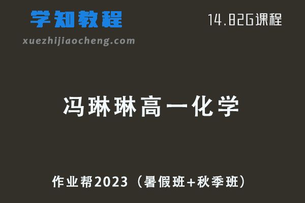 作业帮2023冯琳琳高一化学视频教程+讲义（暑假班+秋季班）
