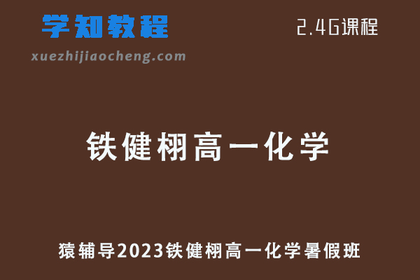 猿辅导2023铁健栩高一化学视频教程+讲义暑假班