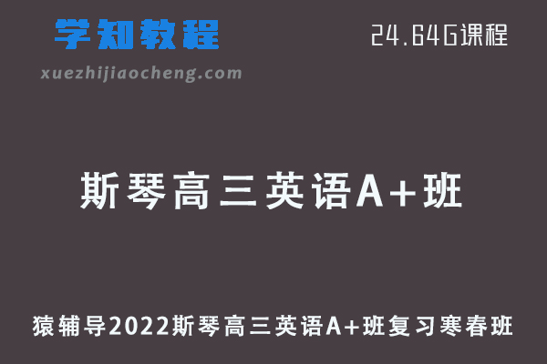 猿辅导2022斯琴高三英语A+班高考二三轮视频教程+讲义（寒假班+春季班）