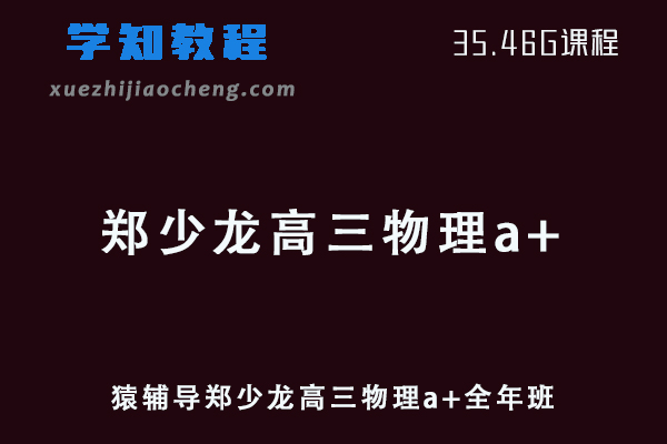 猿辅导2022郑少龙高三物理a+班高考复习视频教程+讲义全年班