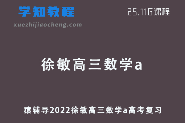猿辅导2022徐敏高三数学a班高考一轮复习视频教程+讲义（暑假班+秋季班）