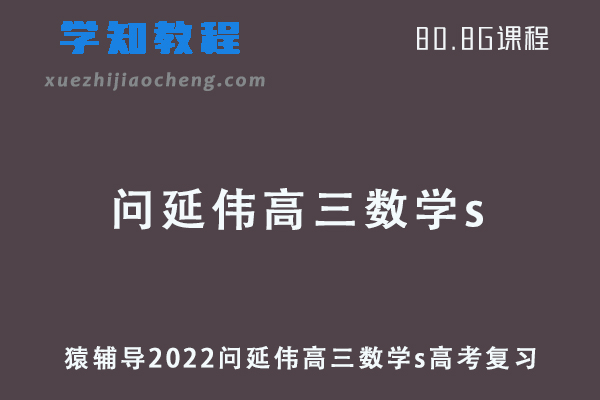 猿辅导2022问延伟高三数学s班高考复习视频教程+讲义全年班