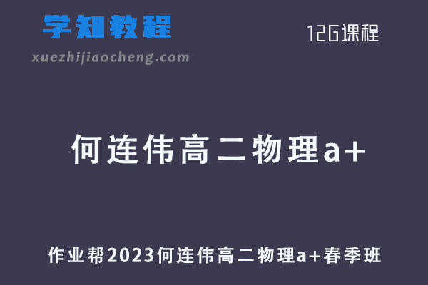作业帮2023何连伟高二物理a+春季班视频教程+课堂笔记