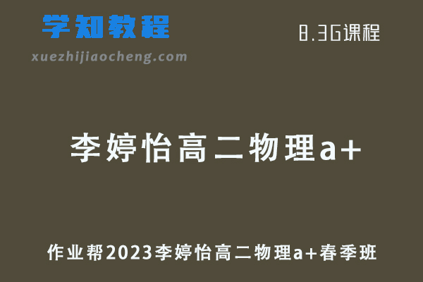 作业帮2023李婷怡高二物理a+春季班课程+讲义笔记