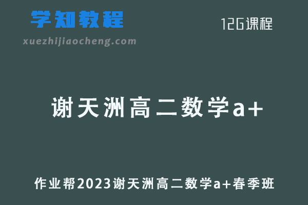 作业帮2023谢天洲高二数学a+春季班课程