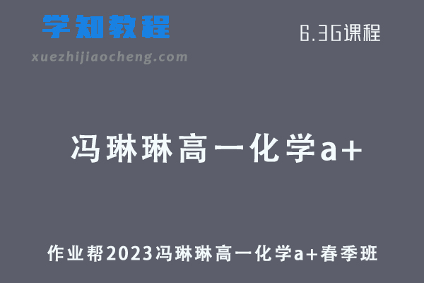 作业帮2023冯琳琳高一化学a+春季班课程+讲义笔记