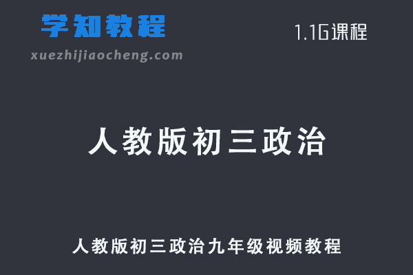 人教版初三政治九年级视频教程