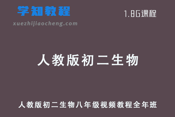 人教版初二生物八年级教程全年班