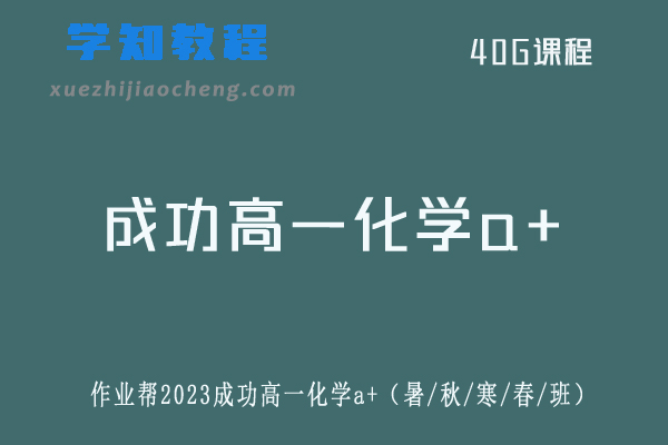 成功高中化学网课作业帮2023成功高一化学a+教程全年班（暑/秋/寒/春/班）